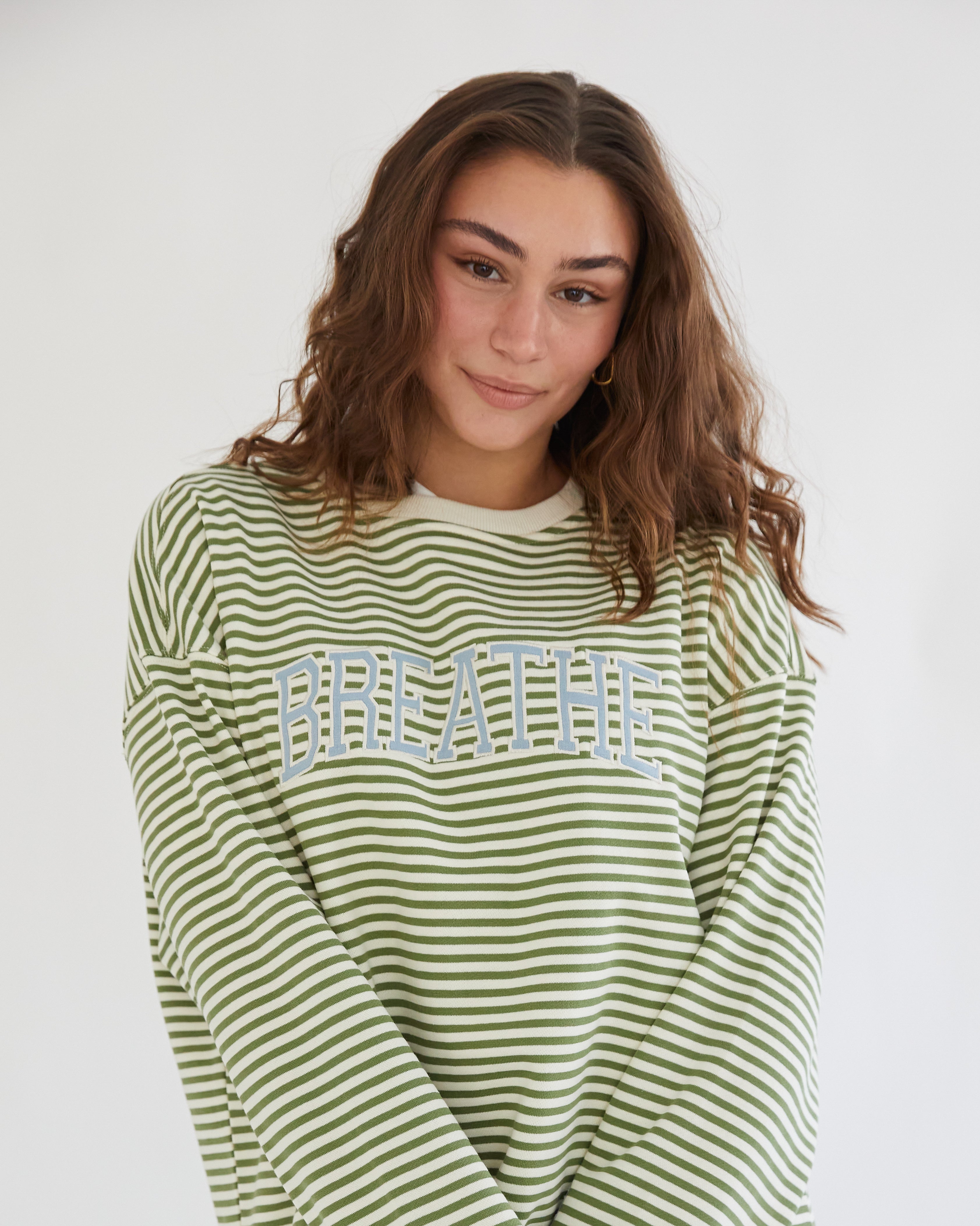 Breathe Striped Crewneck - SEE THE WAY I SEE
