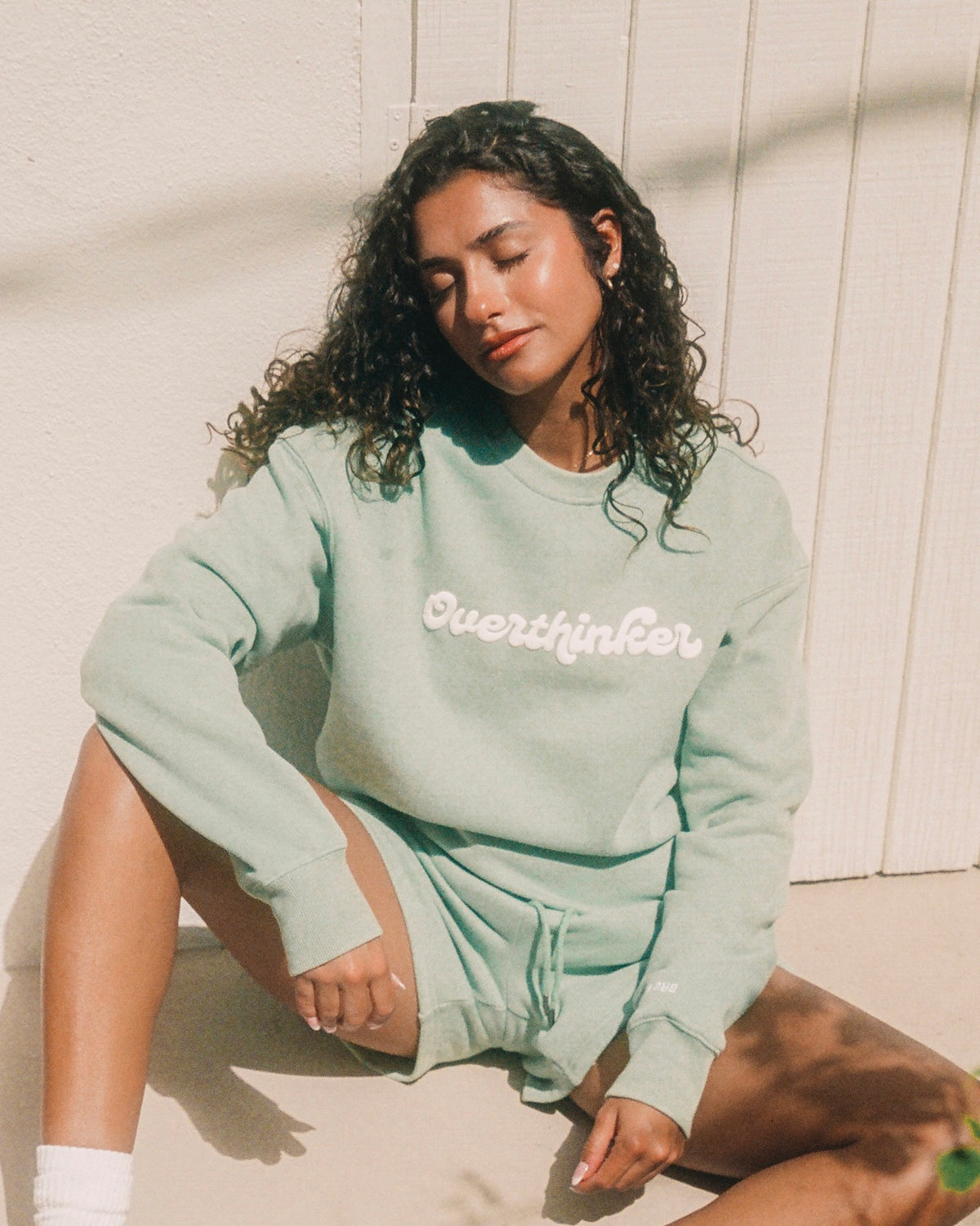 Overthinker (breathe in &amp; out) Crewneck